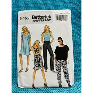 Butterick Sewing pattern 5651 top pants dress size xs s m